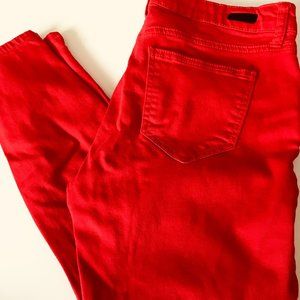 Kut From The Kloth Red Pants, Women's Jeans, Sz 6, Cotton, Casual, Skinny Jeans